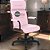 Cadeira Original Eames Presidente com Rodinhas Black e Anti Risco Linha Capa em Madeira Escura - Rosa Claro - Imagem 1