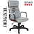Cadeira Original Eames Presidente com Rodinhas Black e Anti Risco Linha Capa em Madeira Escura - Cinza Claro - Imagem 4