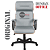 Cadeira Original Eames Presidente com Rodinhas Black e Anti Risco Linha Capa em Madeira Escura - Cinza Claro - Imagem 5