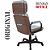 Cadeira Original Eames Presidente com Rodinhas Black e Anti Risco Linha Capa em Madeira Escura - Cinza Claro - Imagem 6