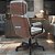 Cadeira Original Eames Presidente com Rodinhas Black e Anti Risco Linha Capa em Madeira Escura - Cinza Claro - Imagem 3
