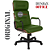 Cadeira Original Eames Presidente com Rodinhas Black e Anti Risco Linha Capa em Madeira Escura - Verde Escuro - Imagem 4