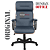 Cadeira Original Eames Presidente com Rodinhas Black e Anti Risco Linha Capa em Madeira Escura - Azul Marinho - Imagem 5