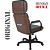 Cadeira Original Eames Presidente com Rodinhas Black e Anti Risco Linha Capa em Madeira Escura - Azul Marinho - Imagem 6