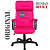 Cadeira Original Eames Presidente com Rodinhas Black e Anti Risco Linha Capa em Madeira Escura - Rosa Pink - Imagem 8