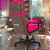Cadeira Original Eames Presidente com Rodinhas Black e Anti Risco Linha Capa em Madeira Escura - Rosa Pink - Imagem 3