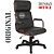Cadeira Original Eames Presidente com Rodinhas Black e Anti Risco Linha Capa em Madeira Escura - Preto - Imagem 4