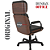 Cadeira Original Eames Presidente com Rodinhas Black e Anti Risco Linha Capa em Madeira Escura - Preto - Imagem 6