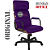 Cadeira Original Eames Presidente com Rodinhas Black e Anti Risco Linha Capa em Madeira Escura - Roxo - Imagem 4
