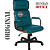 Cadeira Original Eames Presidente com Rodinhas Black e Anti Risco Linha Capa em Madeira Escura - Verde - Imagem 4