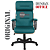 Cadeira Original Eames Presidente com Rodinhas Black e Anti Risco Linha Capa em Madeira Escura - Verde - Imagem 5