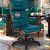 Cadeira Original Eames Presidente com Rodinhas Black e Anti Risco Linha Capa em Madeira Escura - Verde - Imagem 1