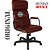 Cadeira Original Eames Presidente com Rodinhas Black e Anti Risco Linha Capa em Madeira Escura - Vermelho Vinho - Imagem 7