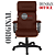 Cadeira Original Eames Presidente com Rodinhas Black e Anti Risco Linha Capa em Madeira Escura - Vermelho Vinho - Imagem 8