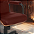 Cadeira Original Eames Presidente com Rodinhas Black e Anti Risco Linha Capa em Madeira Escura - Vermelho Vinho - Imagem 4