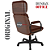 Cadeira Original Eames Presidente com Rodinhas Black e Anti Risco Linha Capa em Madeira Escura - Vermelho Vinho - Imagem 9