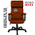 Cadeira Original Eames Presidente com Rodinhas Black e Anti Risco Linha Capa em Madeira Escura - Vermelho - Imagem 6