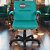 Cadeira Original Eames Diretor com Rodinhas Black e Anti Risco Linha Capa em Madeira Escura - Verde Água - Imagem 2
