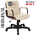Cadeira Original Eames Diretor com Rodinhas Black e Anti Risco Linha Capa em Madeira Escura - Bege - Imagem 7