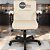 Cadeira Original Eames Diretor com Rodinhas Black e Anti Risco Linha Capa em Madeira Escura - Bege - Imagem 2
