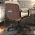 Cadeira Original Eames Diretor com Rodinhas Black e Anti Risco Linha Capa em Madeira Escura - Bege - Imagem 3