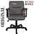 Cadeira Original Eames Diretor com Rodinhas Black e Anti Risco Linha Capa em Madeira Escura - Marrom Café - Imagem 8