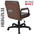 Cadeira Original Eames Diretor com Rodinhas Black e Anti Risco Linha Capa em Madeira Escura - Marrom Café - Imagem 9
