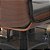 Cadeira Original Eames Diretor com Rodinhas Black e Anti Risco Linha Capa em Madeira Escura - Marrom Café - Imagem 4