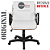 Cadeira Original Eames Diretor com Rodinhas Black e Anti Risco Linha Capa em Madeira Escura - Branco - Imagem 5