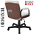 Cadeira Original Eames Diretor com Rodinhas Black e Anti Risco Linha Capa em Madeira Escura - Branco - Imagem 6