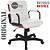 Cadeira Original Eames Diretor com Rodinhas Black e Anti Risco Linha Capa em Madeira Escura - Branco - Imagem 4