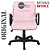 Cadeira Original Eames Diretor com Rodinhas Black e Anti Risco Linha Capa em Madeira Escura - Rosa Claro - Imagem 5