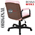 Cadeira Original Eames Diretor com Rodinhas Black e Anti Risco Linha Capa em Madeira Escura - Rosa Claro - Imagem 6