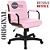 Cadeira Original Eames Diretor com Rodinhas Black e Anti Risco Linha Capa em Madeira Escura - Rosa Claro - Imagem 4