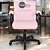 Cadeira Original Eames Diretor com Rodinhas Black e Anti Risco Linha Capa em Madeira Escura - Rosa Claro - Imagem 2