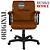 Cadeira Original Eames Diretor com Rodinhas Black e Anti Risco Linha Capa em Madeira Escura - Caramelo - Imagem 5