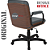Cadeira Original Eames Diretor com Rodinhas Black e Anti Risco Linha Capa em Madeira Escura - Cinza Escuro - Imagem 6