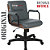 Cadeira Original Eames Diretor com Rodinhas Black e Anti Risco Linha Capa em Madeira Escura - Cinza Escuro - Imagem 4