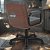 Cadeira Original Eames Diretor com Rodinhas Black e Anti Risco Linha Capa em Madeira Escura - Cinza Escuro - Imagem 3