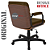 Cadeira Original Eames Diretor com Rodinhas Black e Anti Risco Linha Capa em Madeira Escura - Marrom - Imagem 11