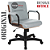 Cadeira Original Eames Diretor com Rodinhas Black e Anti Risco Linha Capa em Madeira Escura - Cinza Claro - Imagem 4