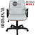 Cadeira Original Eames Diretor com Rodinhas Black e Anti Risco Linha Capa em Madeira Escura - Cinza Claro - Imagem 5