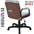 Cadeira Original Eames Diretor com Rodinhas Black e Anti Risco Linha Capa em Madeira Escura - Cinza Claro - Imagem 6