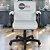 Cadeira Original Eames Diretor com Rodinhas Black e Anti Risco Linha Capa em Madeira Escura - Cinza Claro - Imagem 2