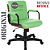 Cadeira Original Eames Diretor com Rodinhas Black e Anti Risco Linha Capa em Madeira Escura - Verde Limão - Imagem 4