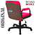 Cadeira Original Eames Diretor com Rodinhas Black e Anti Risco Linha Capa em Madeira Escura - Rosa Pink - Imagem 6