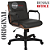 Cadeira Original Eames Diretor com Rodinhas Black e Anti Risco Linha Capa em Madeira Escura - Preto - Imagem 4