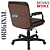Cadeira Original Eames Diretor com Rodinhas Black e Anti Risco Linha Capa em Madeira Escura - Preto - Imagem 6