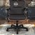 Cadeira Original Eames Diretor com Rodinhas Black e Anti Risco Linha Capa em Madeira Escura - Preto - Imagem 2