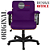 Cadeira Original Eames Diretor com Rodinhas Black e Anti Risco Linha Capa em Madeira Escura - Roxo - Imagem 5
